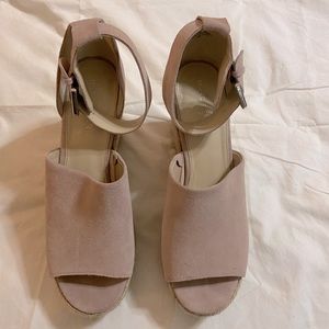 Marc Fisher platform espadrilles ballet pink